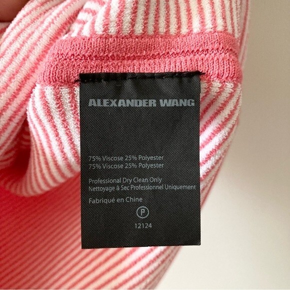 NWT‎ Alexander Wang Optical Stripe Ribbed Jersey dress S - Picture 8 of 8